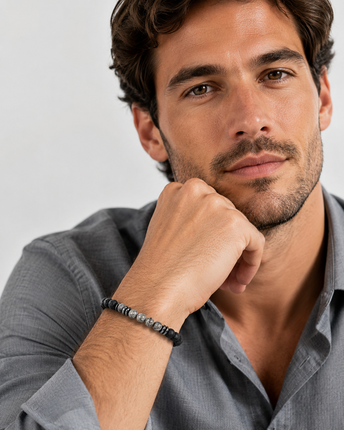 Pánsky náramok z dračieho achátu / Dragon agate bracelet for men