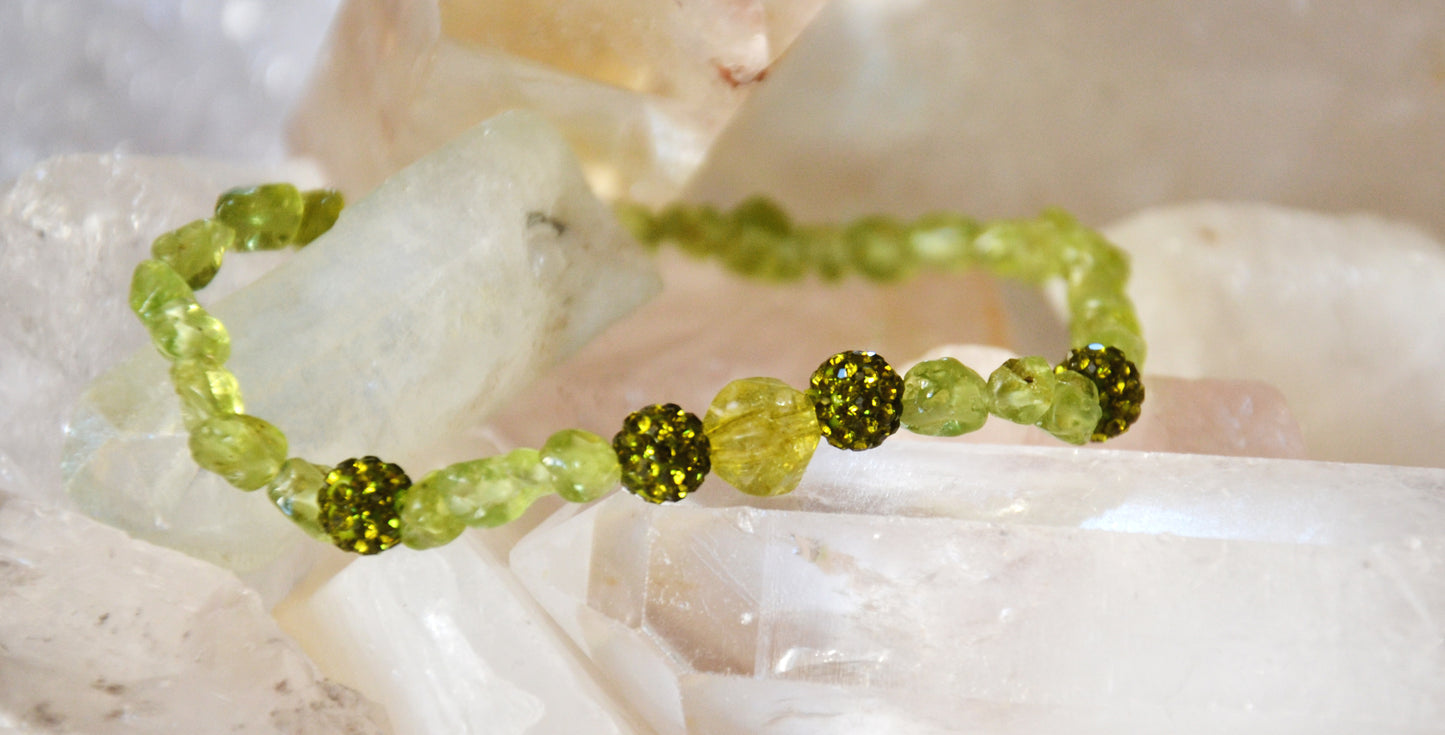 Náramok olivín / Olivine bracelet