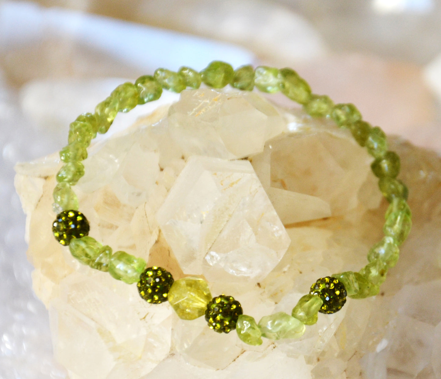 Náramok olivín / Olivine bracelet