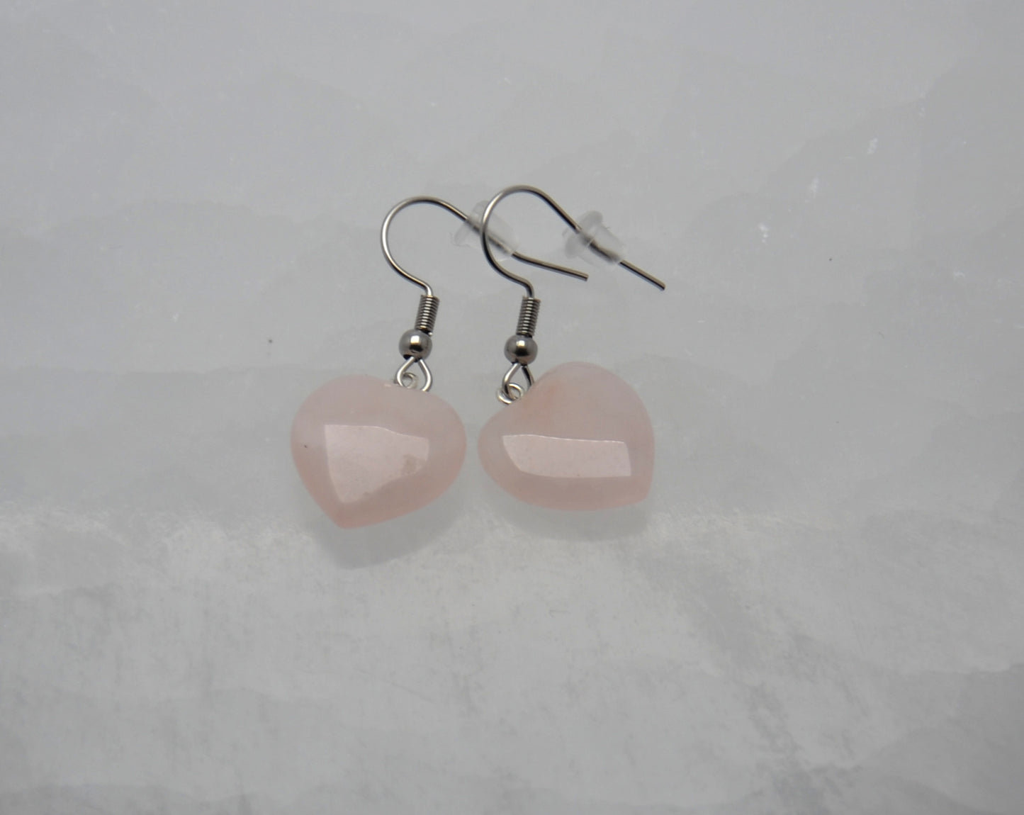 Náušnice "Ruženínové srdiečka"