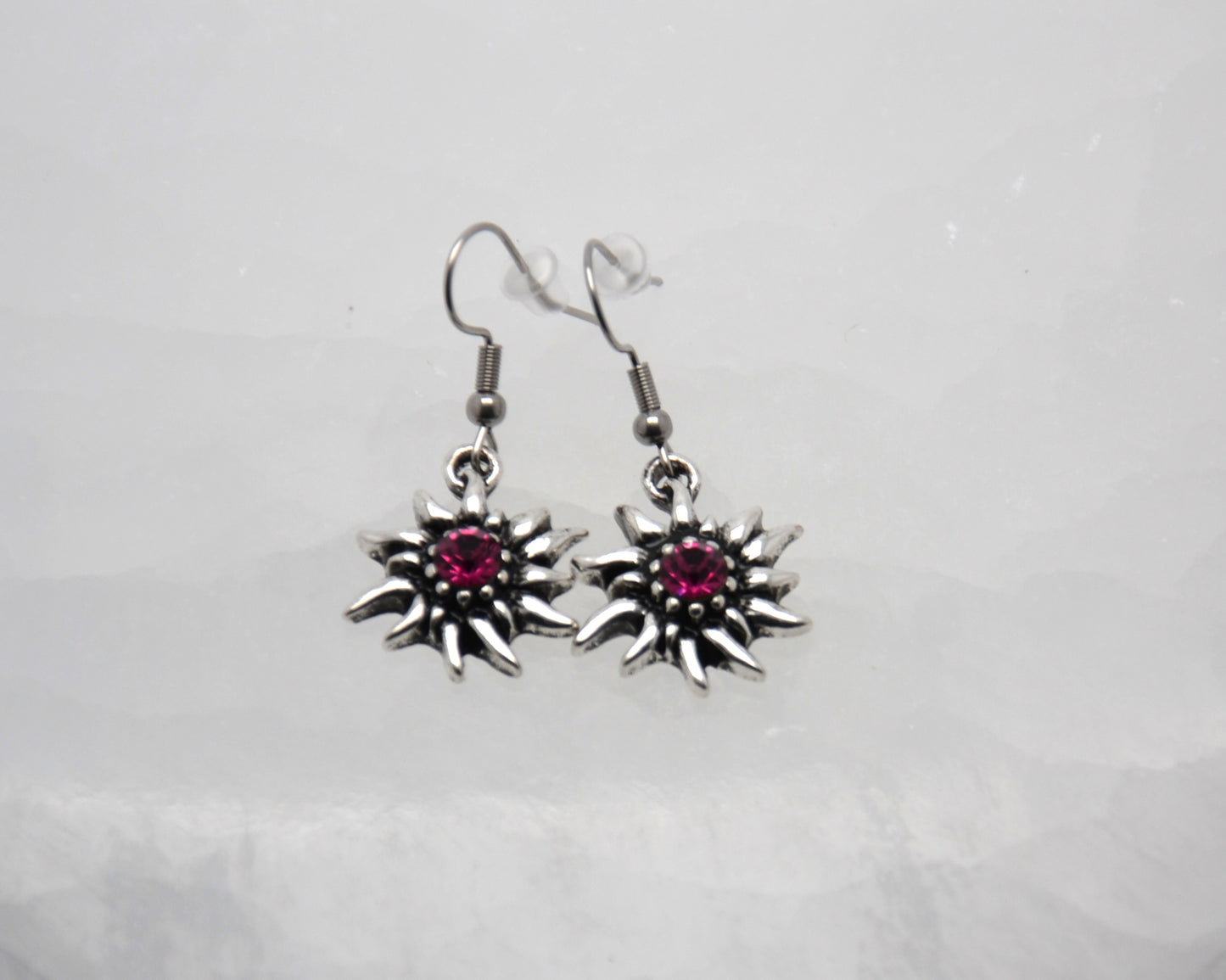 Náušnice "Plesnivec fuchsia"