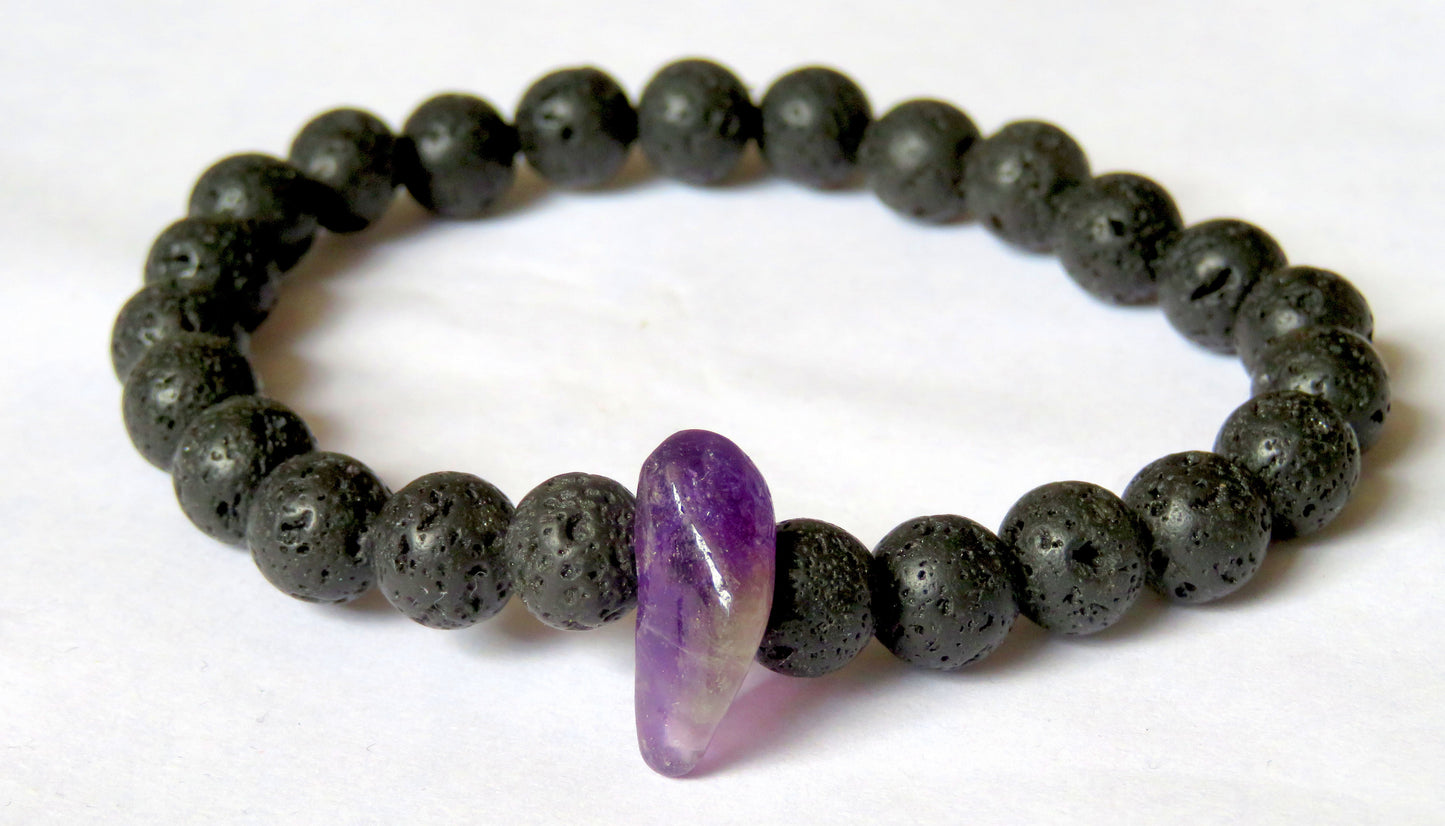 Pánsky náramok ametyst / Amethyst men bracelet