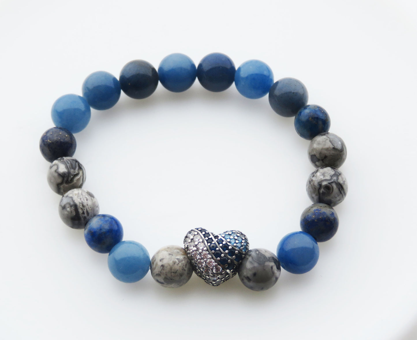 Náramok z avanturínu, jaspisu a lapis lazuli / Avanturine, jaspis and lapis lazuli bracelet /