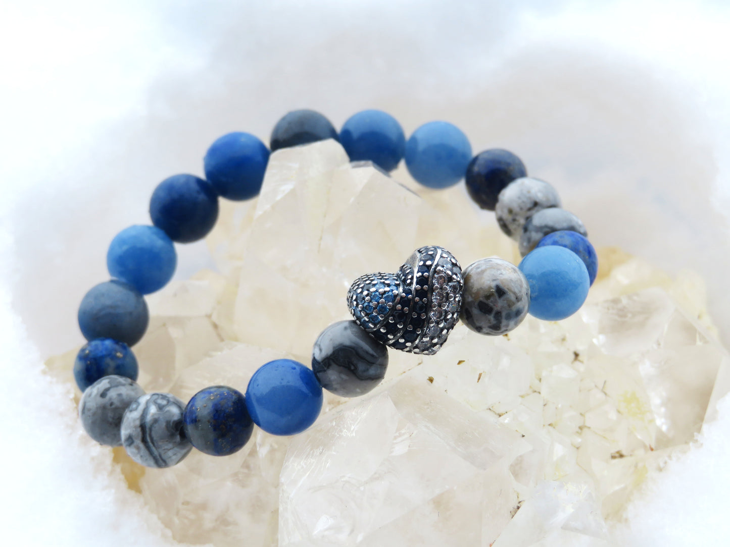 Náramok z avanturínu, jaspisu a lapis lazuli / Avanturine, jaspis and lapis lazuli bracelet /