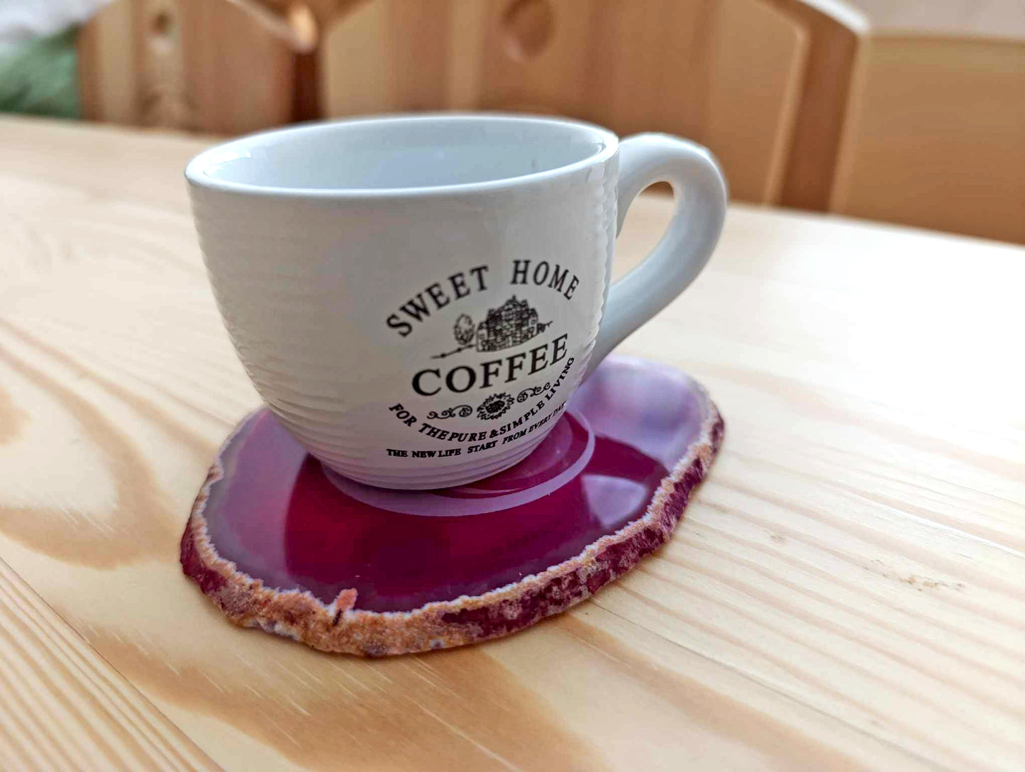 Achát jing-jang ružový