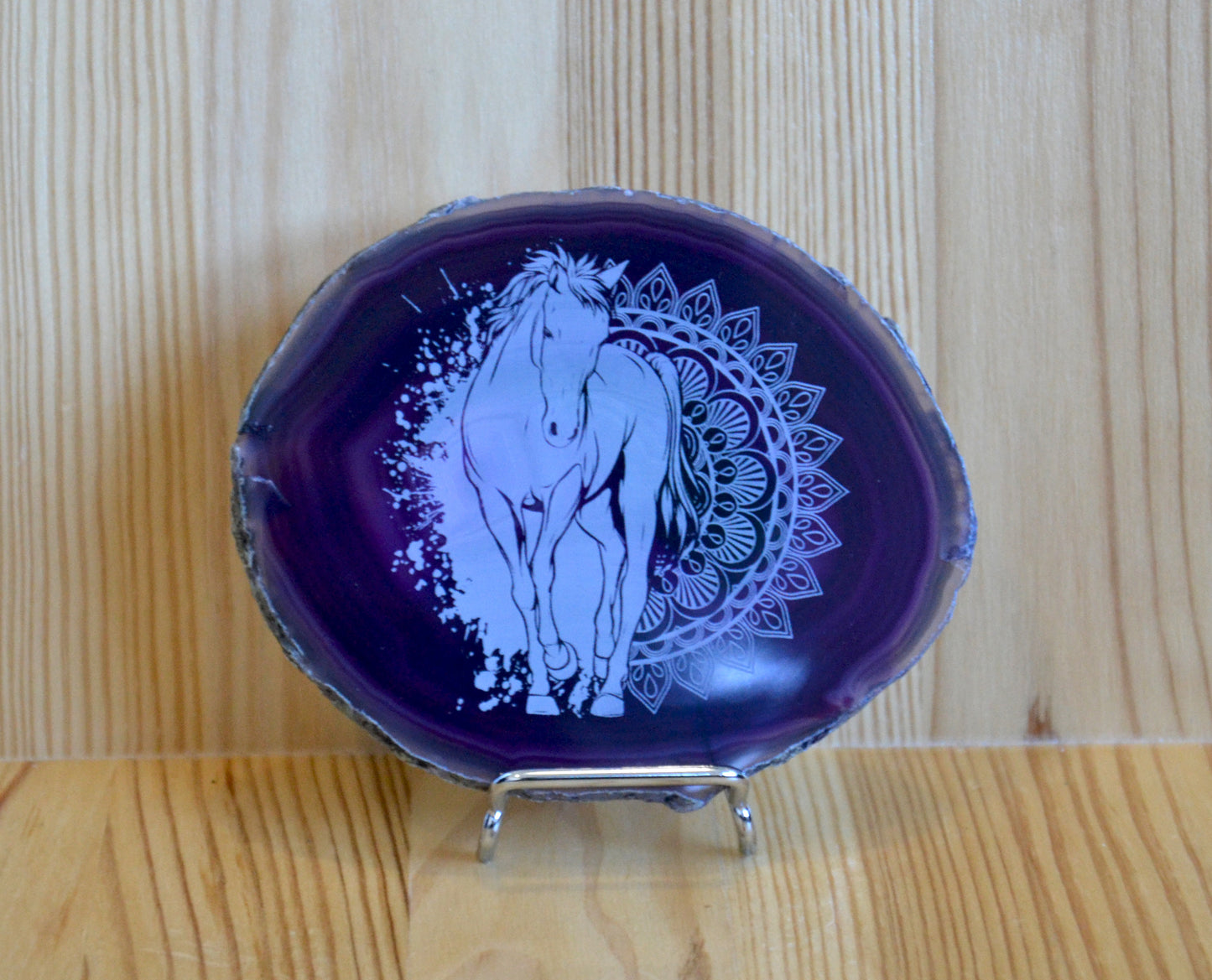 Achát mandala - kôň 2