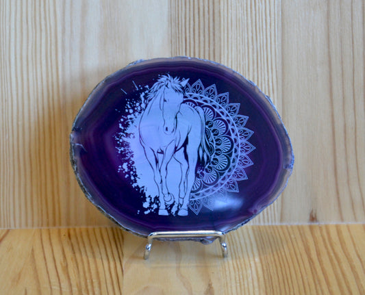 Achát mandala - kôň 2