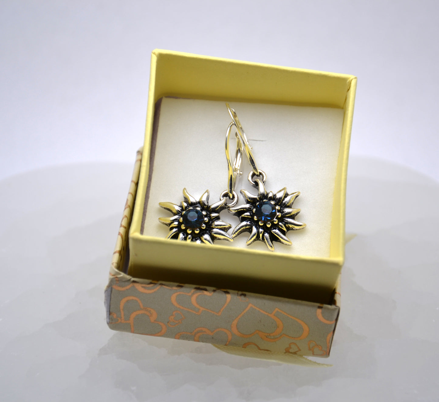 Náušnice "Tmavo-modrý plesnivec"