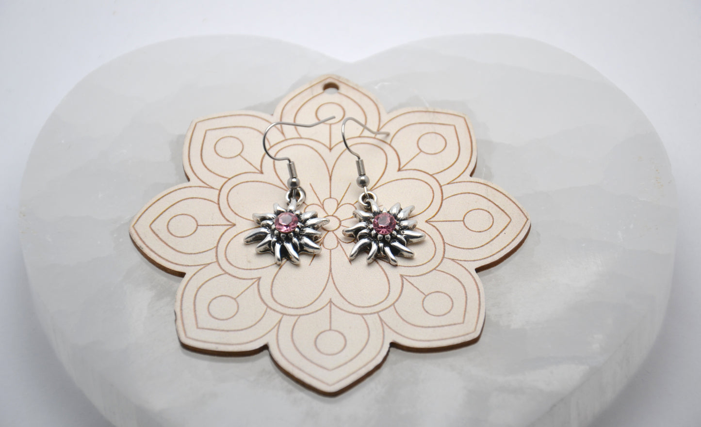 Náušnice "Ružový plesnivec".