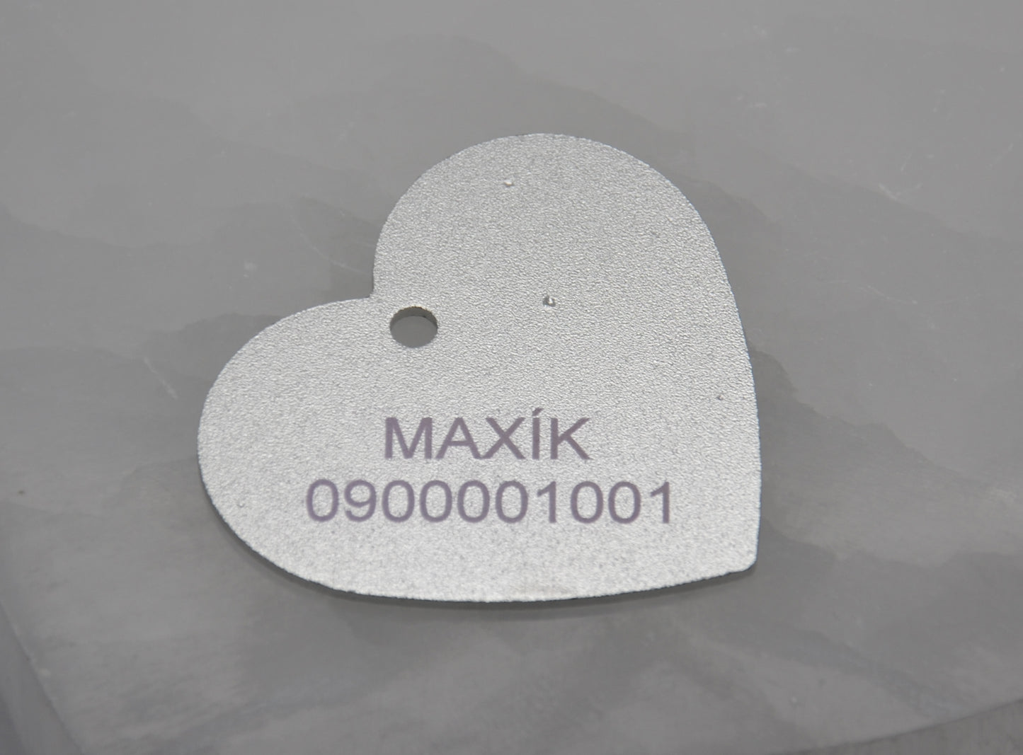 Identifikačný štítok - veľký strieborný.