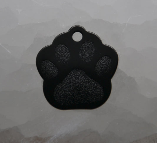 Identifikačný štítok - čierna labka.