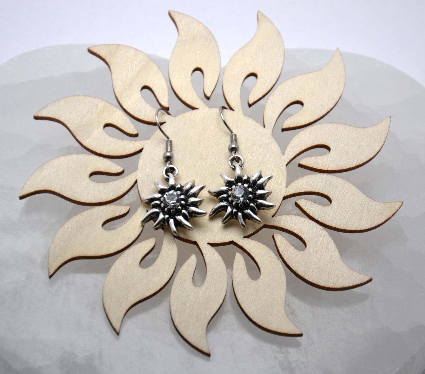 Náušnice "Biely plesnivec"