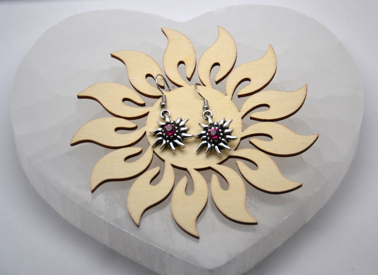 Náušnice "Plesnivec fuchsia"