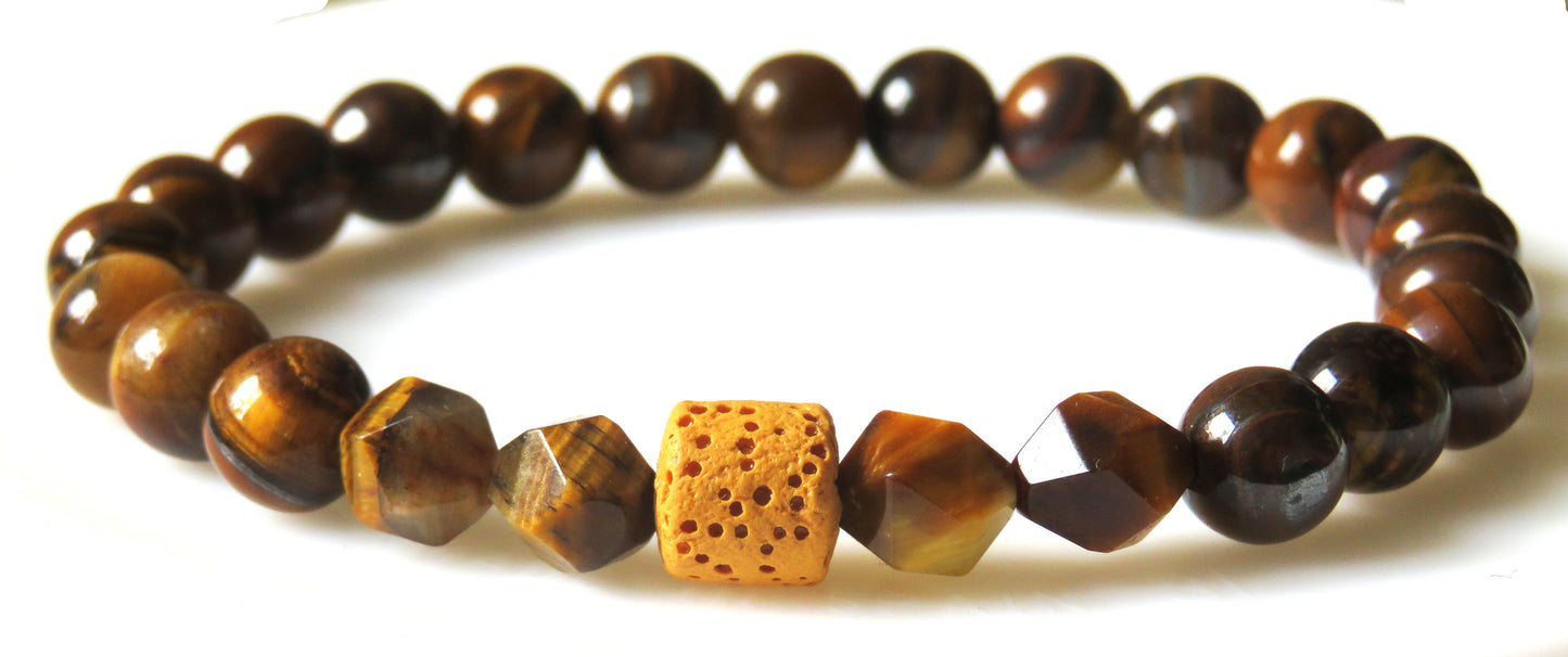 Pánsky náramok tigrie oko / Tiger eye bracelet for men