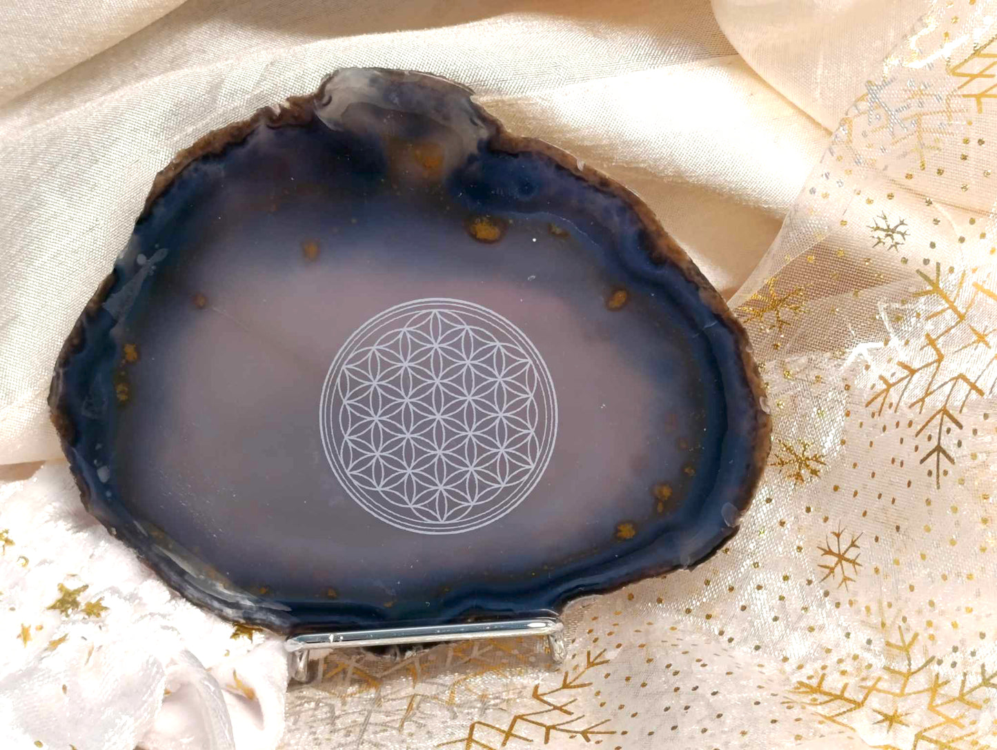 Achát sivý Kvet života