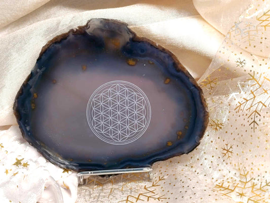 Achát sivý Kvet života